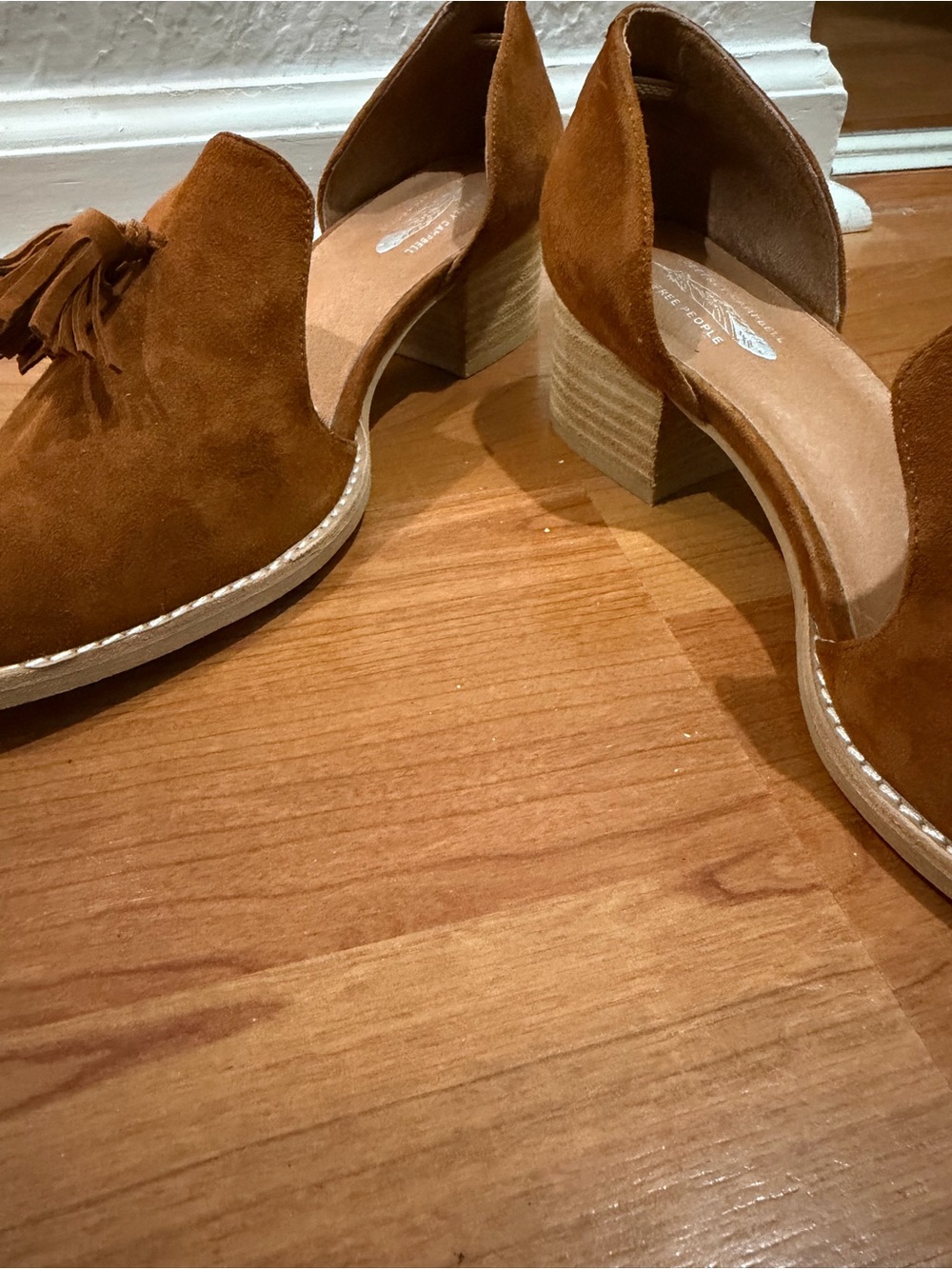 Jeffrey Campbell Suede Tassel D'Orsay Flats - Cognac - Picture 2 of 4